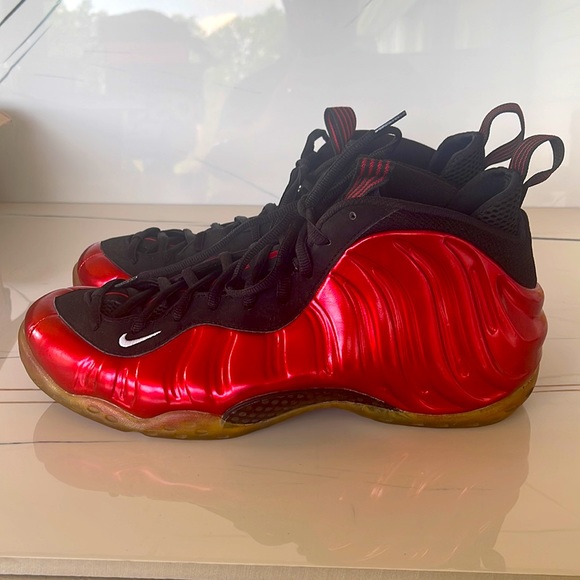 Nike Air Foamposite Pro Sneakers Size: 13 Varsity Red White Black main image 5